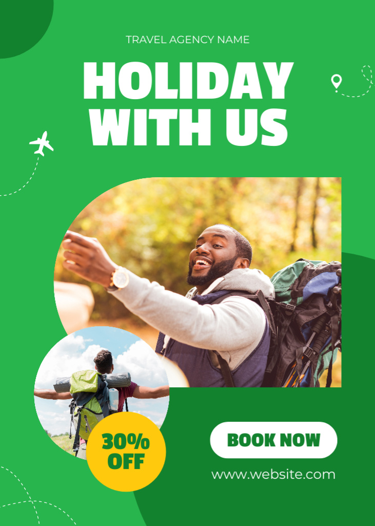Holiday Offer from Travel Agency Flayerデザインテンプレート