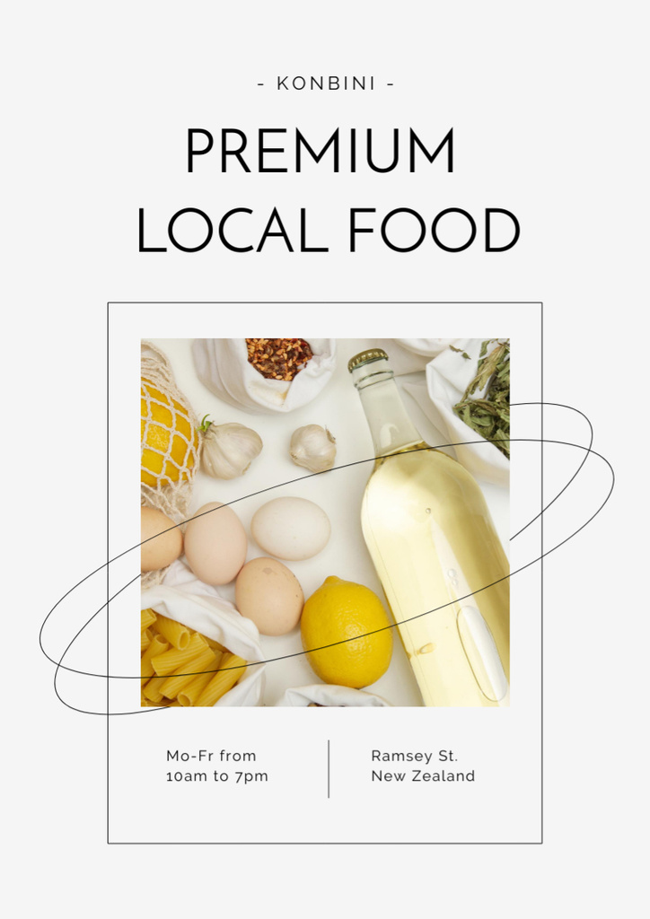 Designvorlage Offer of Premium Local Food für Poster A3