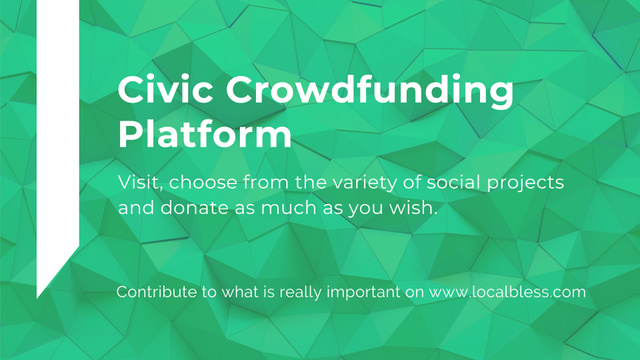 Ontwerpsjabloon van FB event cover van Crowdfunding Platform ad on Stone pattern