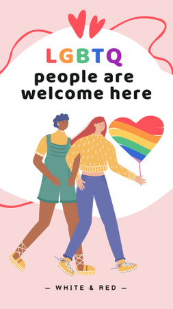 Colorful LGBTQ Community Welcoming Citation Instagram Story Design Template