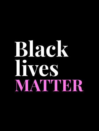 Designvorlage Black Lives Matter Movement Slogan für Poster US