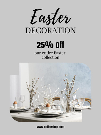 Template di design Easter Holiday Sale Announcement Poster US