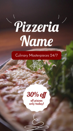 Platilla de diseño Cheesy Pizza With Discount Offer In Pizzeria TikTok Video