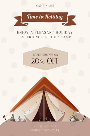 Platilla de diseño Discount Announcement for Camping Recreation Tumblr