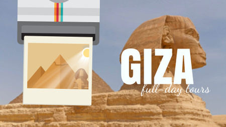 Plantilla de diseño de Giza Pyramids and Sphinx Full HD video 