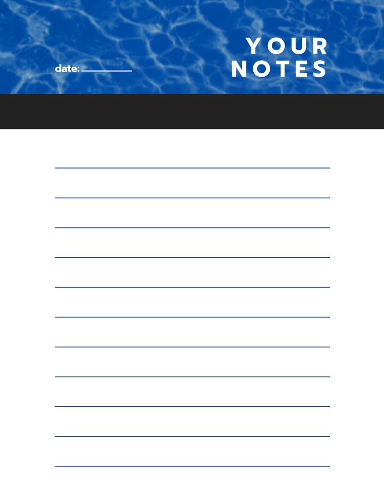 Individual Planner With Water Texture Notepad 107x139mm – шаблон для дизайну