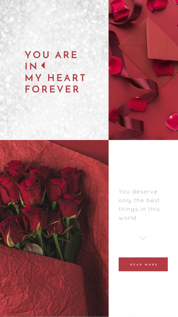 Heart-shaped Gift box for Valentine's Day Instagram Video Story Šablona návrhu