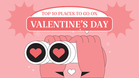 Ontwerpsjabloon van Youtube Thumbnail van Vrijetijdsaanbieding voor Valentijnsdag