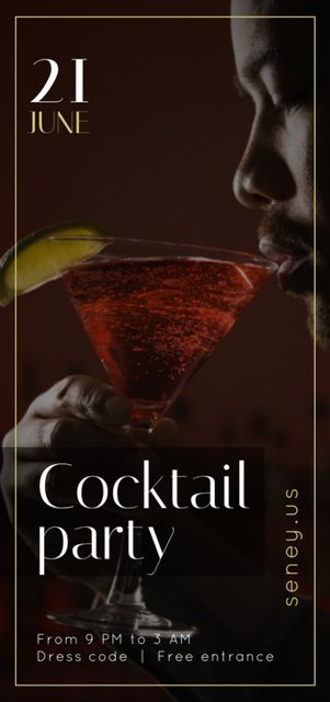 Man at Cocktail Party Flyer DIN Large – шаблон для дизайну