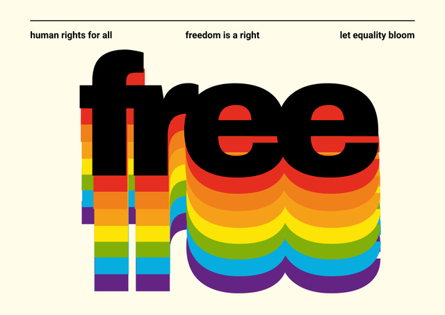 Designvorlage Awareness of Tolerance to LGBT für Poster B2 Horizontal