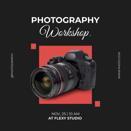Photography Workshops Ad Instagram Modelo de Design