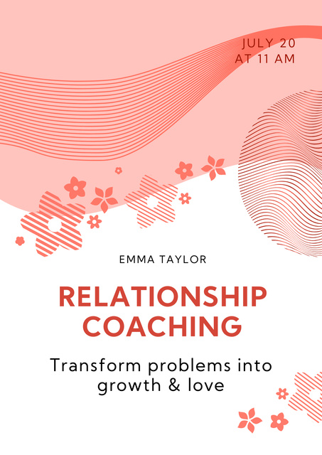 Designvorlage Relationship Coaching for Life Transforming für Poster