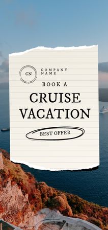 Cruise Trips Offer Flyer DIN Large Design Template