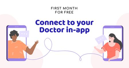 Online Medical Support concept Facebook AD – шаблон для дизайна