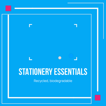 Platilla de diseño Promotion of Essential Stationery from Recycled Products Animated Logo