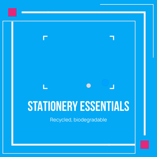 Promotion of Essential Stationery from Recycled Products Animated Logo Šablona návrhu