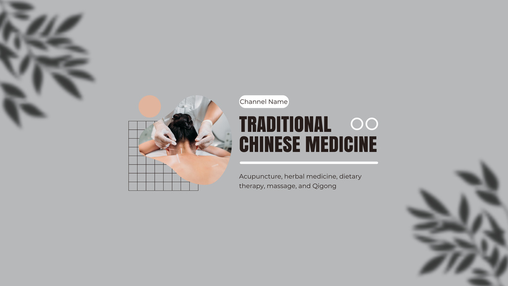 Ontwerpsjabloon van Youtube van Alternative Medicine Episode With Traditional Chinese Acupuncture