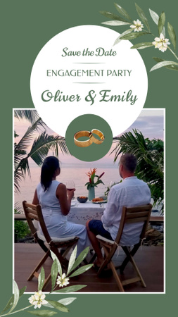 Engagement Party Announcement With Served Table Instagram Video Story Design Template