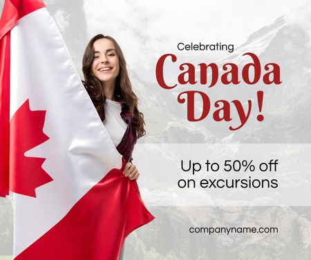 Tourist Trips Offer on Canada Day Facebook Design Template