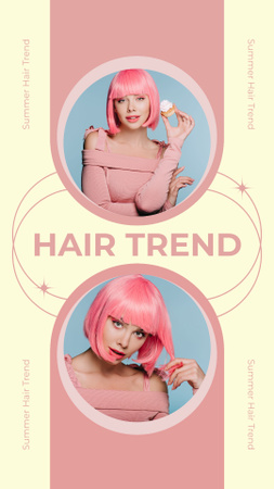 Fashion Trends for Women's Hairstyles Instagram Story Design Template
