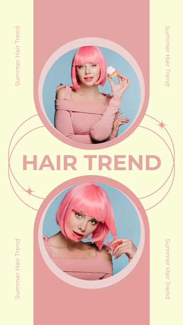 Fashion Trends for Women's Hairstyles Instagram Storyデザインテンプレート