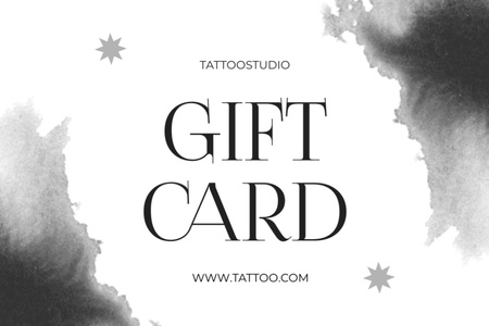Platilla de diseño Tattoo Salon Discount Gift Certificate