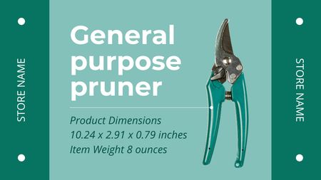 Gardening Tools Sale Offer Label 3.5x2in Design Template