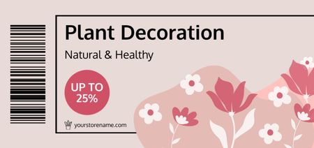 Platilla de diseño Plants Retail for Decoration Pink Coupon Din Large