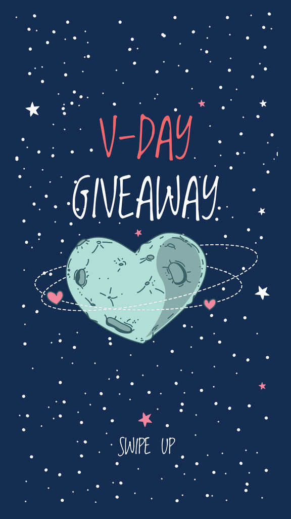 Template di design Valentine's Day Special Offer with Starry Sky Instagram Story