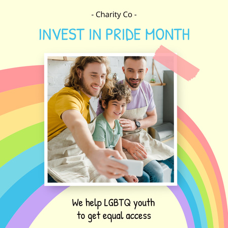 Modèle de visuel LGBT Families Community - Instagram