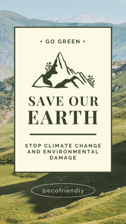 salvar a nossa terra Instagram Story Modelo de Design