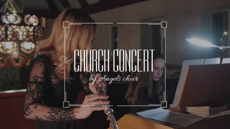 Plantilla de diseño de Anuncio Concierto En Iglesia Con Coro Full HD video 
