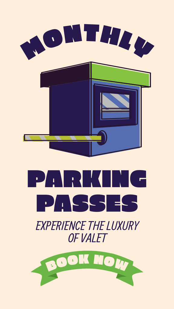 Designvorlage Monthly Rental of Modern Parking für Instagram Story