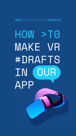Ontwerpsjabloon van Instagram Story van Startup Idea with modern VR equipment
