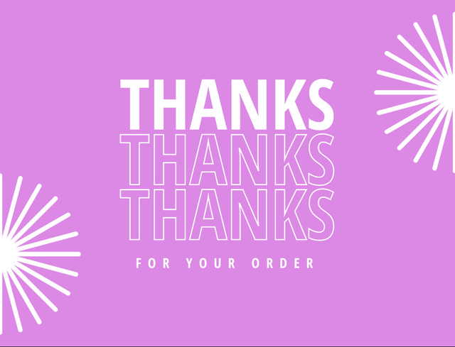 Thankful Phrase on Bright Violet Postcard 4.2x5.5in Design Template