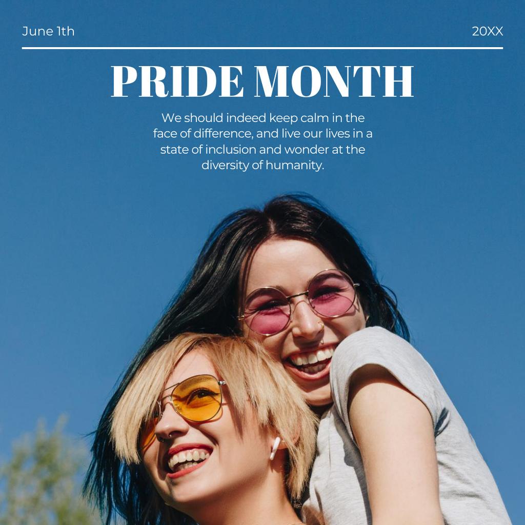 Ontwerpsjabloon van Instagram van Young Adult Lesbian Women for Pride Month