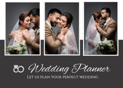 Wedding Planner Offer with Collage of Happy Newlyweds