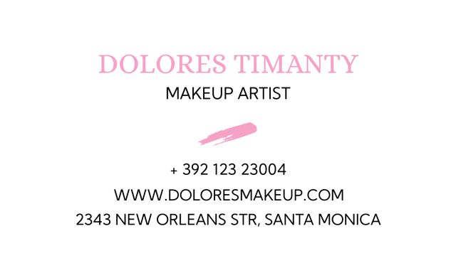 Makeup Artist Contact Details Business card Design Template