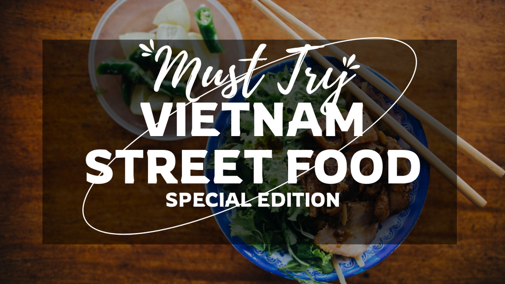 Vietnam Street Food Ad Youtube Thumbnail Design Template