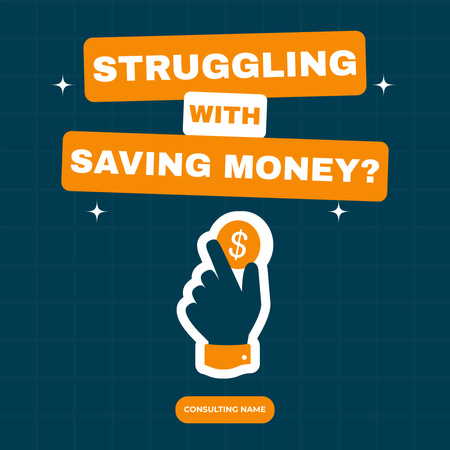 Plantilla de diseño de maneras de ahorrar dinero Instagram 
