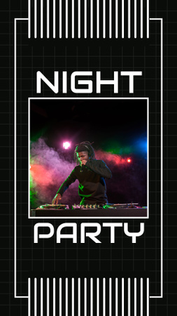 Platilla de diseño Night Party Event Announcement with Dj Instagram Story