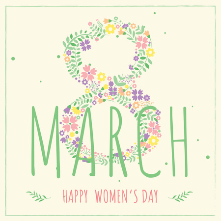Women's day greeting card Instagram Design Template