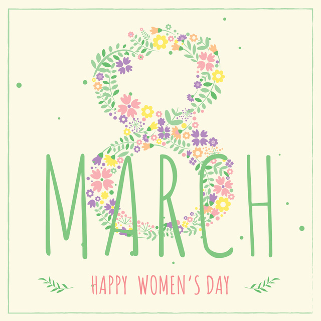 Ontwerpsjabloon van Instagram van Women's day greeting card
