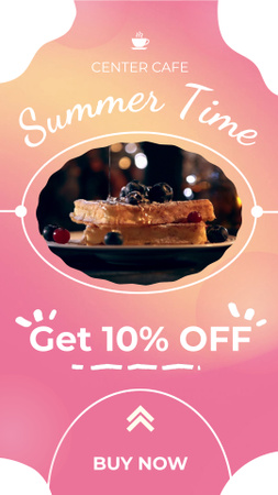 Summer Time Offer of Desserts Instagram Video Story Modelo de Design