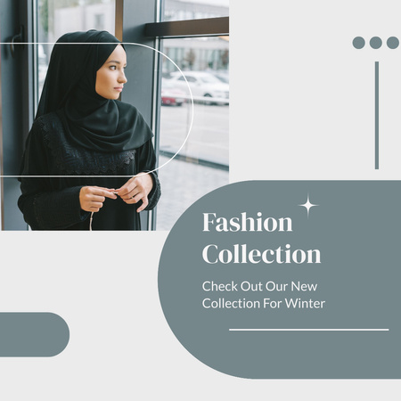 Fashion Collection for Stylish Muslim Women Instagram Design Template