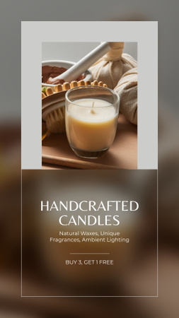 Продажа ароматических свечей ручной работы Instagram Story – шаблон для дизайна