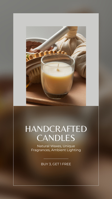 Sale of Handmade Scented Candles Instagram Story – шаблон для дизайну