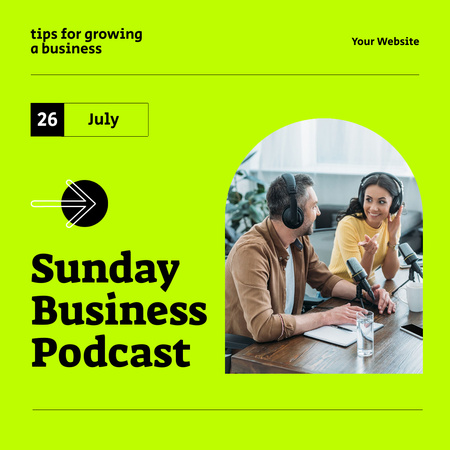 Sunday Business Podcast Announcement Instagramデザインテンプレート