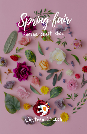 Floral Craft Show with Easter Fair Flyer 5.5x8.5in Tasarım Şablonu