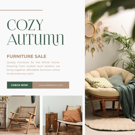 Modèle de visuel Autumn Furniture Sale - Instagram